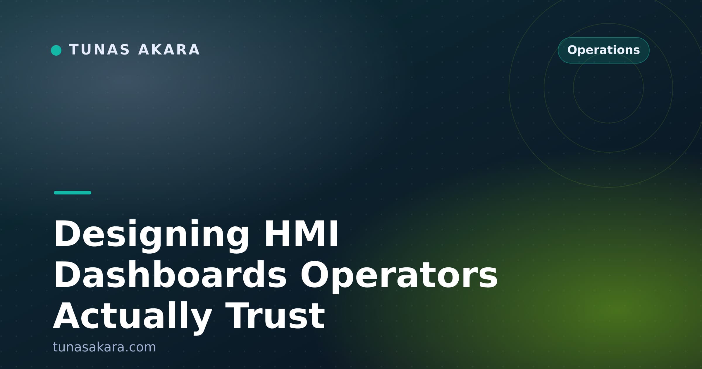 Designing HMI Dashboards Operators Actually Trust