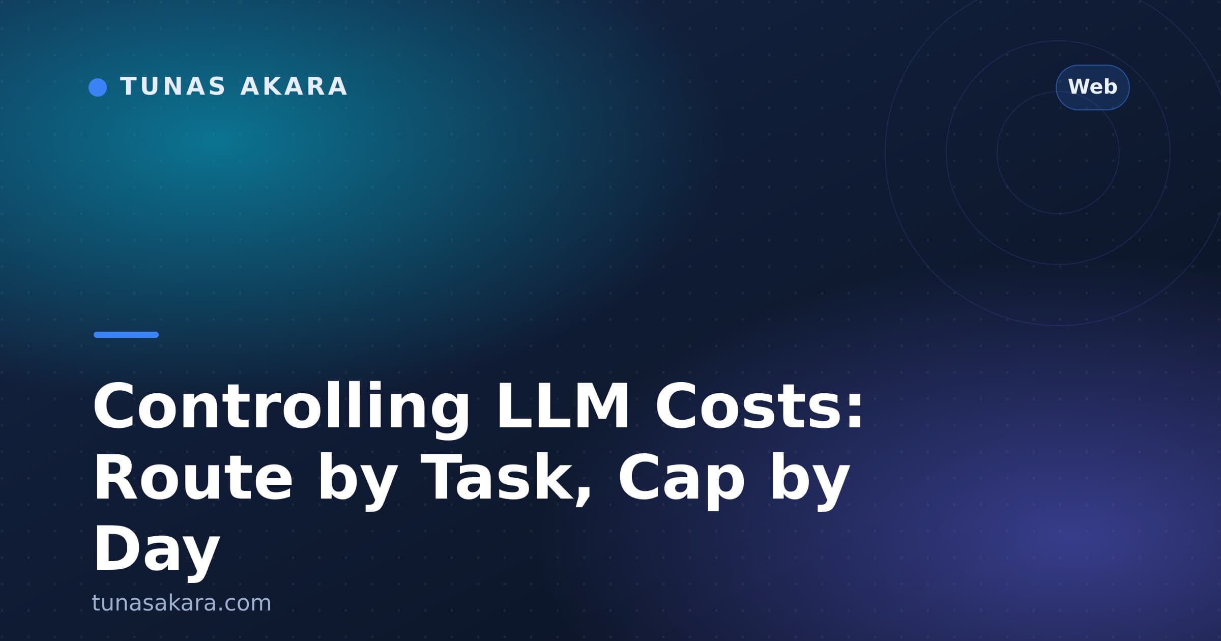 Controlling LLM Costs: Route by Task, Cap by Day