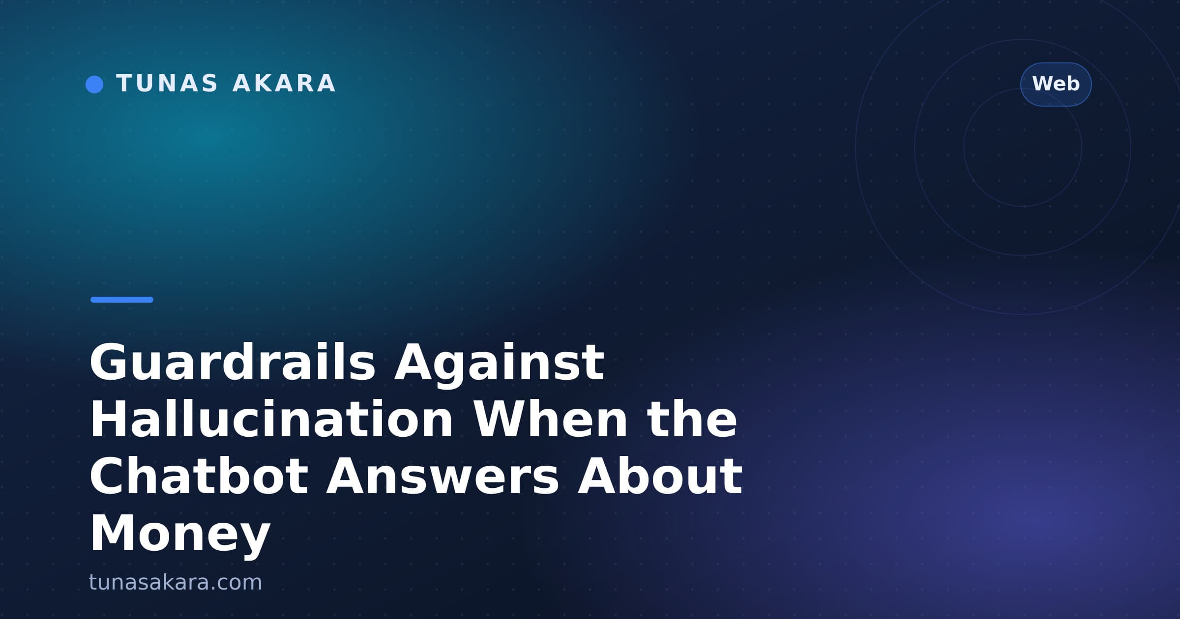 Guardrails Against Hallucination When the Chatbot Answers About Money