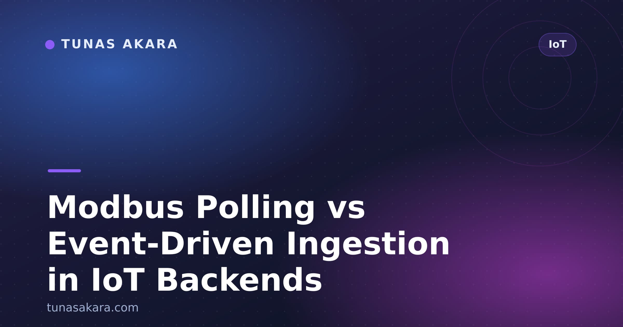 Modbus Polling vs Event-Driven Ingestion in IoT Backends