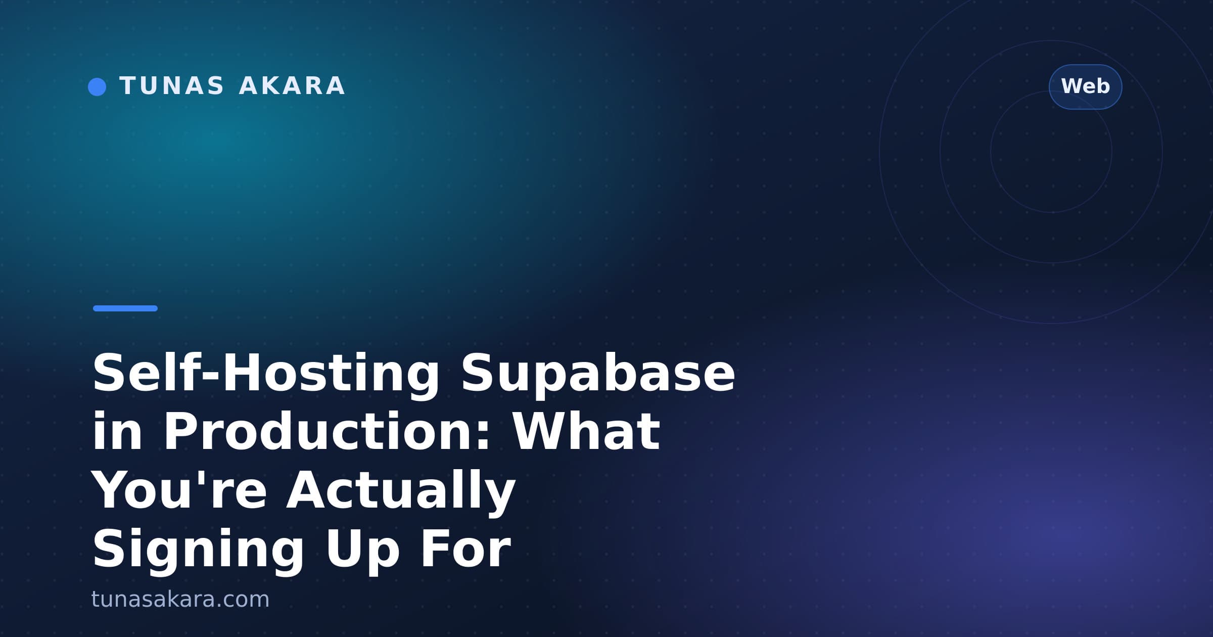 Self-Hosting Supabase in Production: What You're Actually Signing Up For