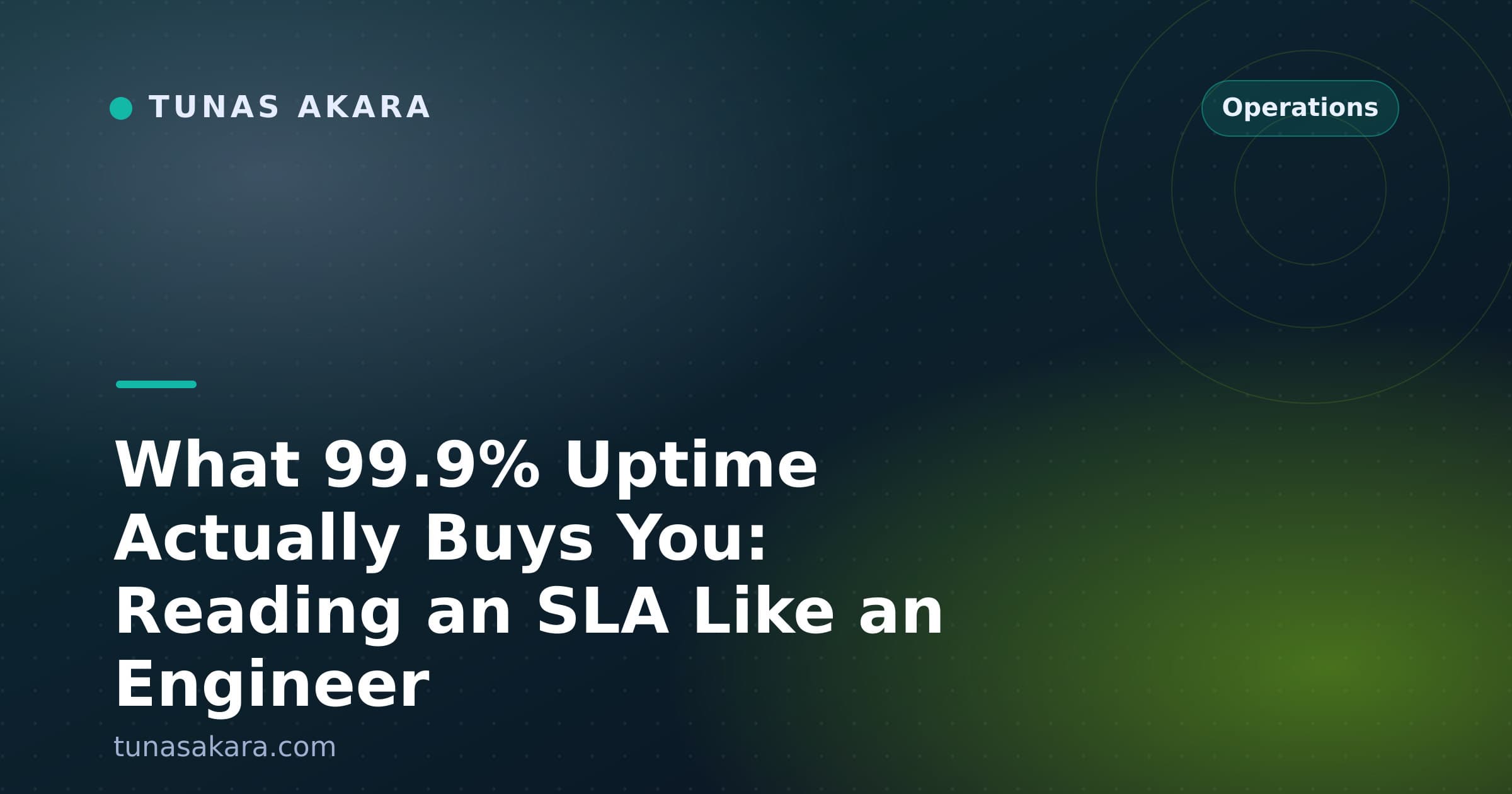 What 99.9% Uptime Actually Buys You: Reading an SLA Like an Engineer