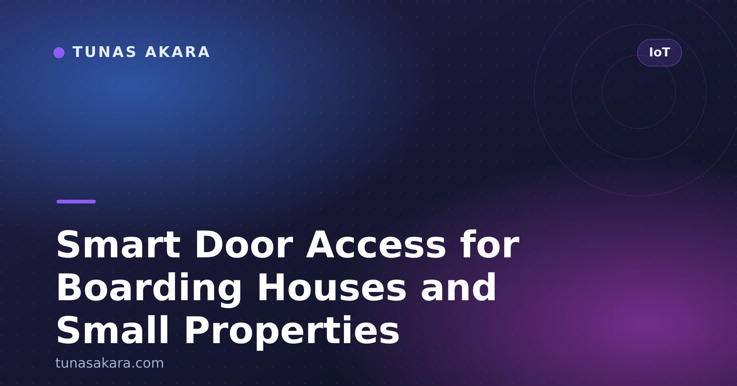 Smart Door Access for Boarding Houses and Small Properties