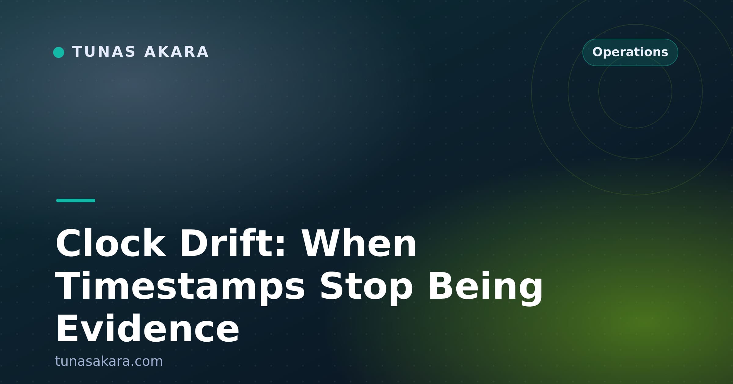 Clock Drift: When Timestamps Stop Being Evidence
