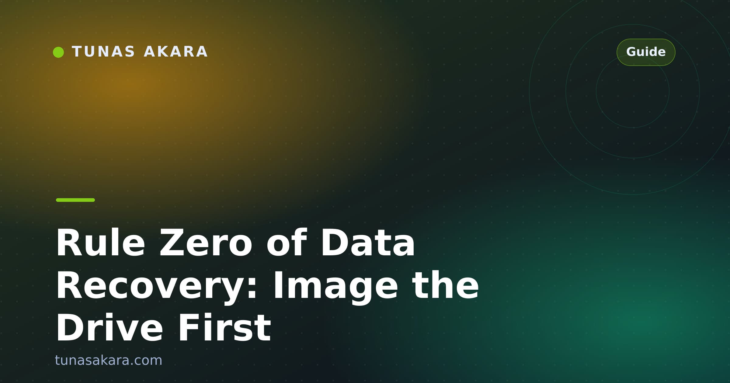 Rule Zero of Data Recovery: Image the Drive First