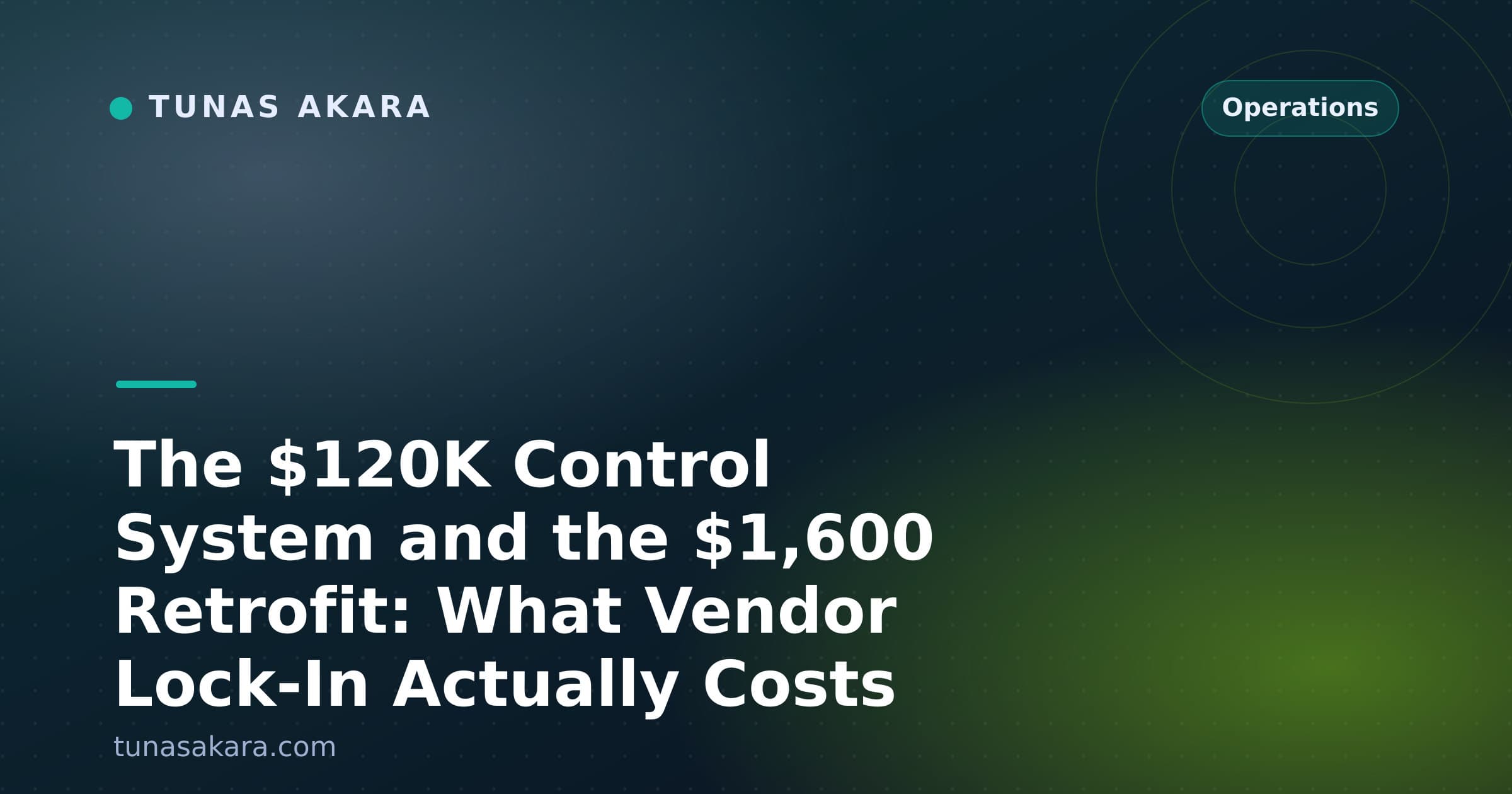 The $120K Control System and the $1,600 Retrofit: What Vendor Lock-In Actually Costs