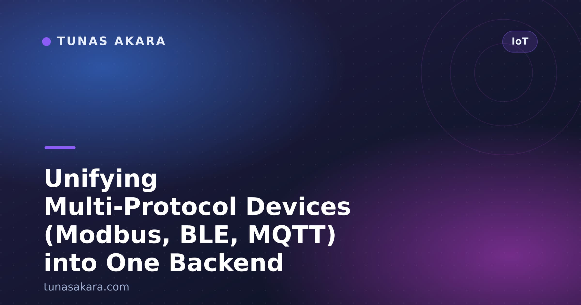 Unifying Multi-Protocol Devices (Modbus, BLE, MQTT) into One Backend