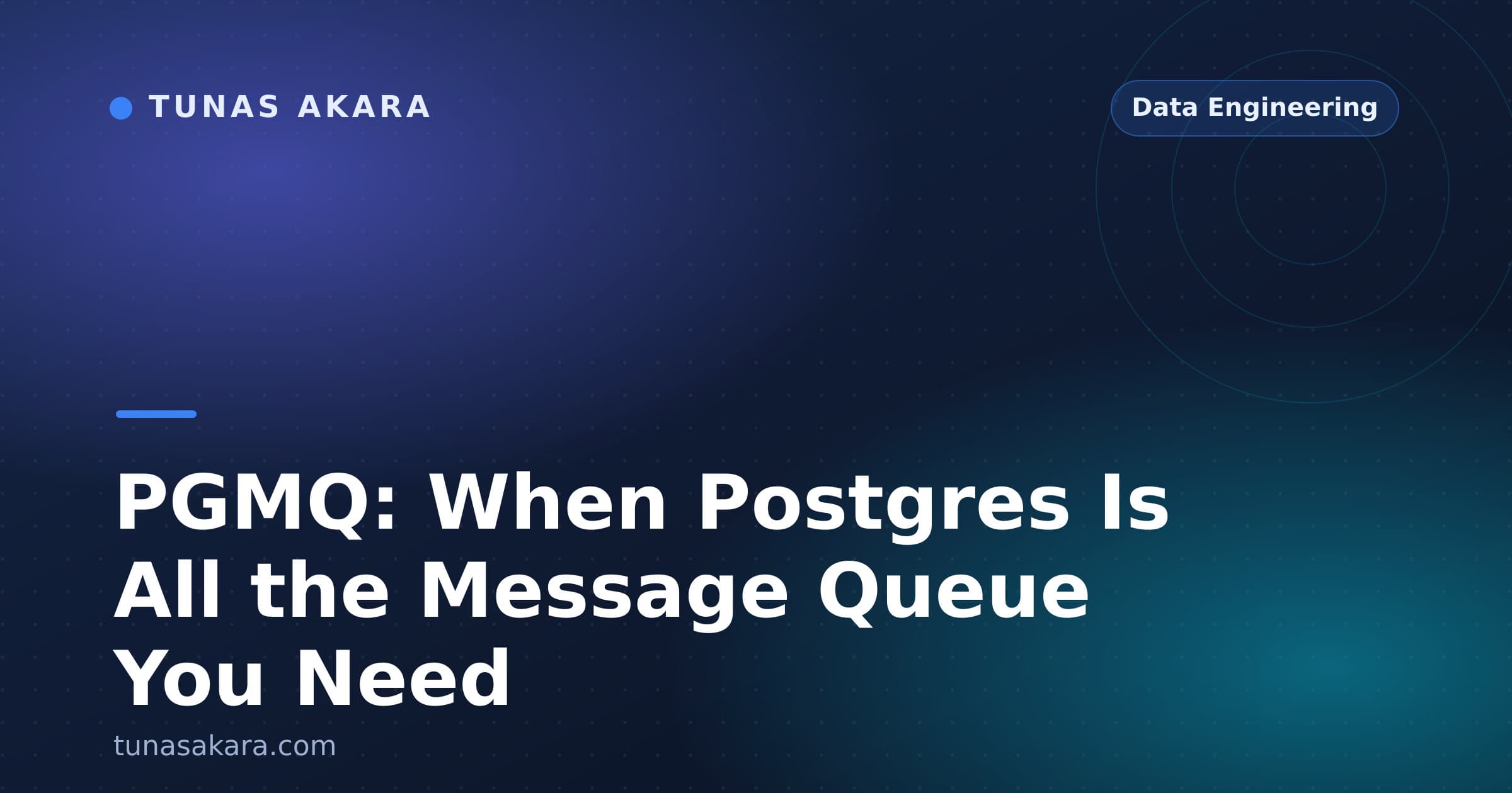 PGMQ: When Postgres Is All the Message Queue You Need