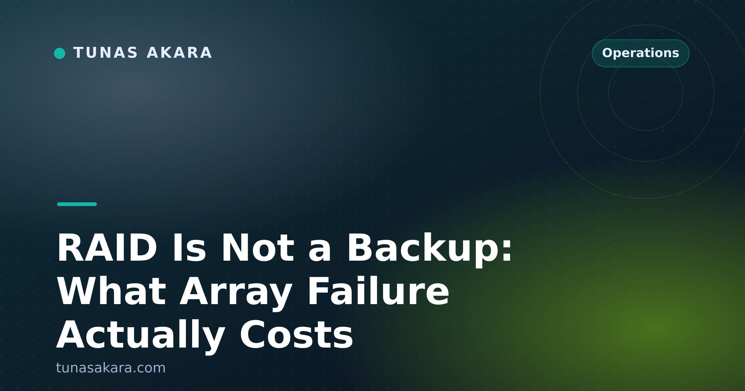 RAID Is Not a Backup: What Array Failure Actually Costs