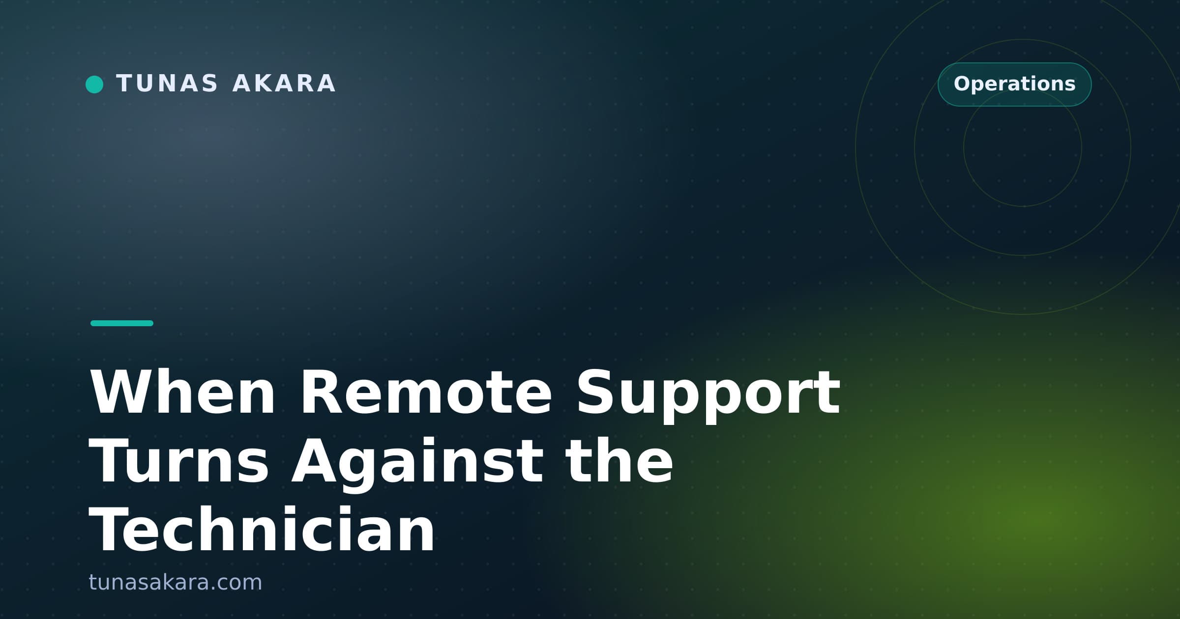 When Remote Support Turns Against the Technician