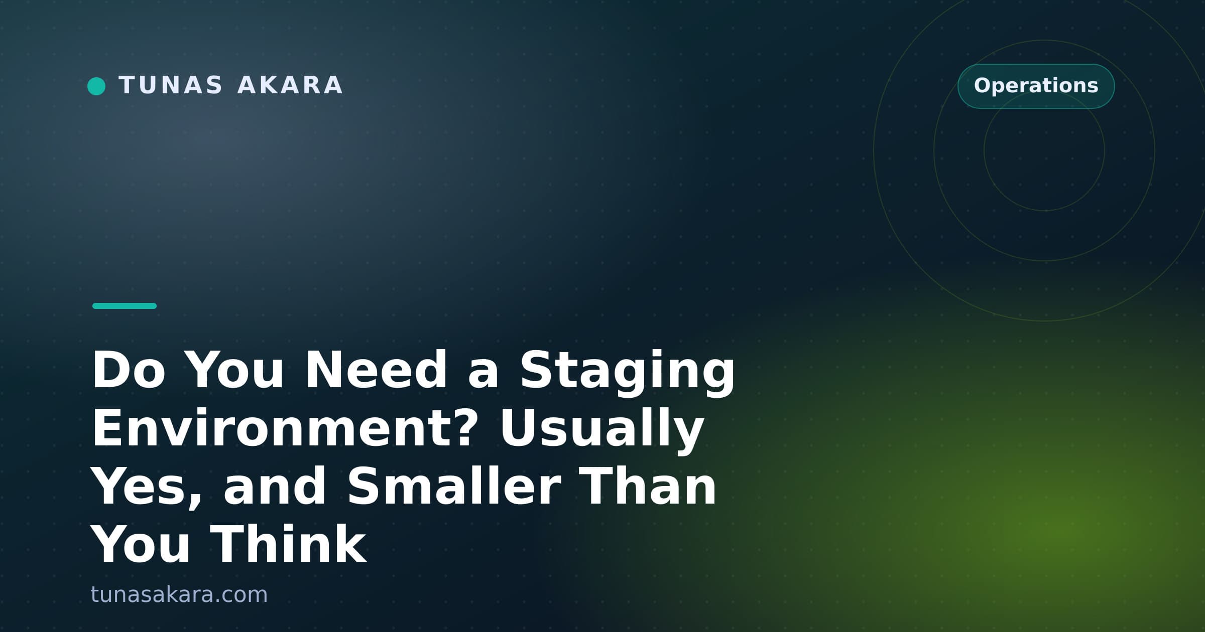 Do You Need a Staging Environment? Usually Yes, and Smaller Than You Think