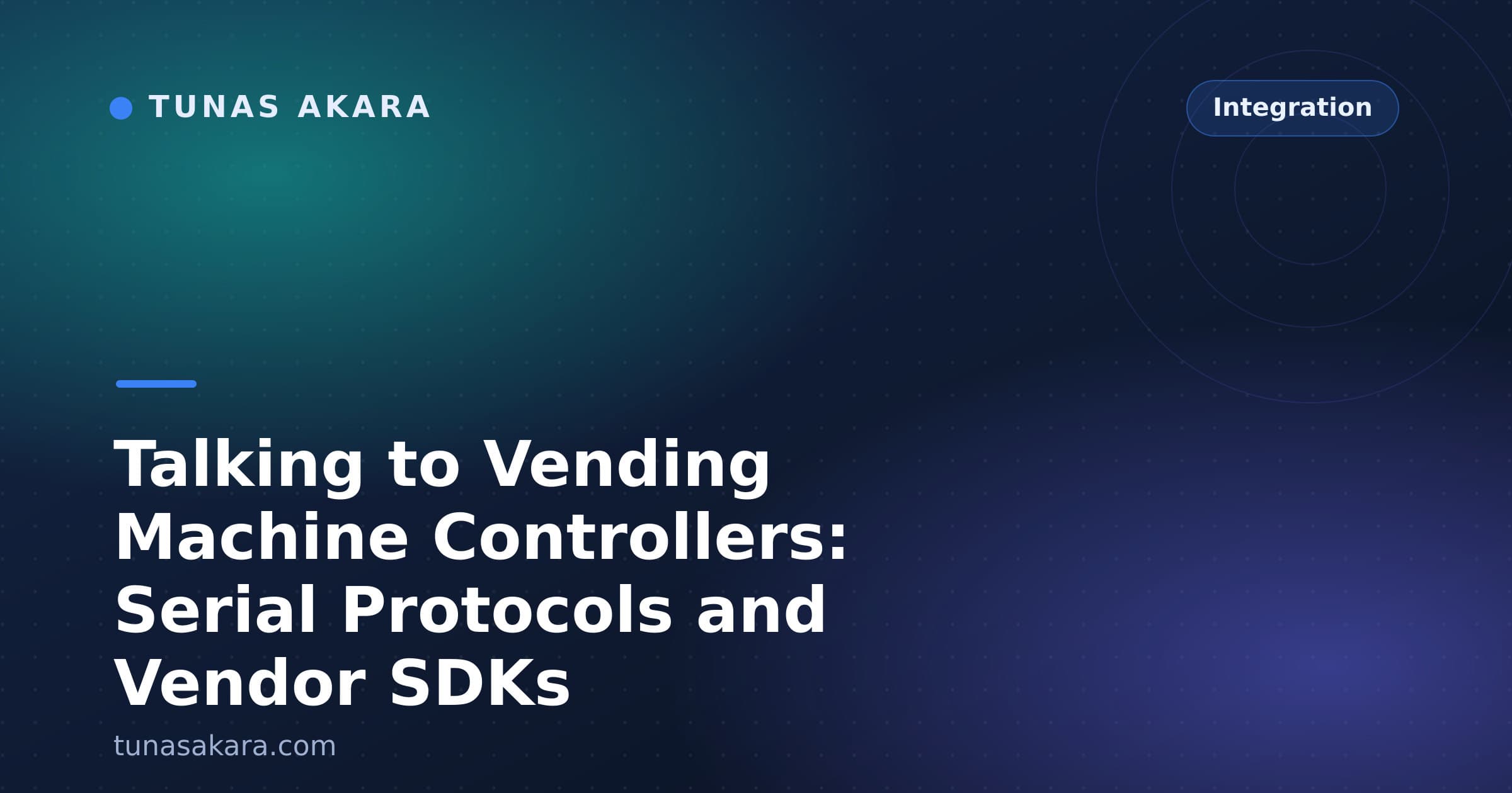 Talking to Vending Machine Controllers: Serial Protocols and Vendor SDKs