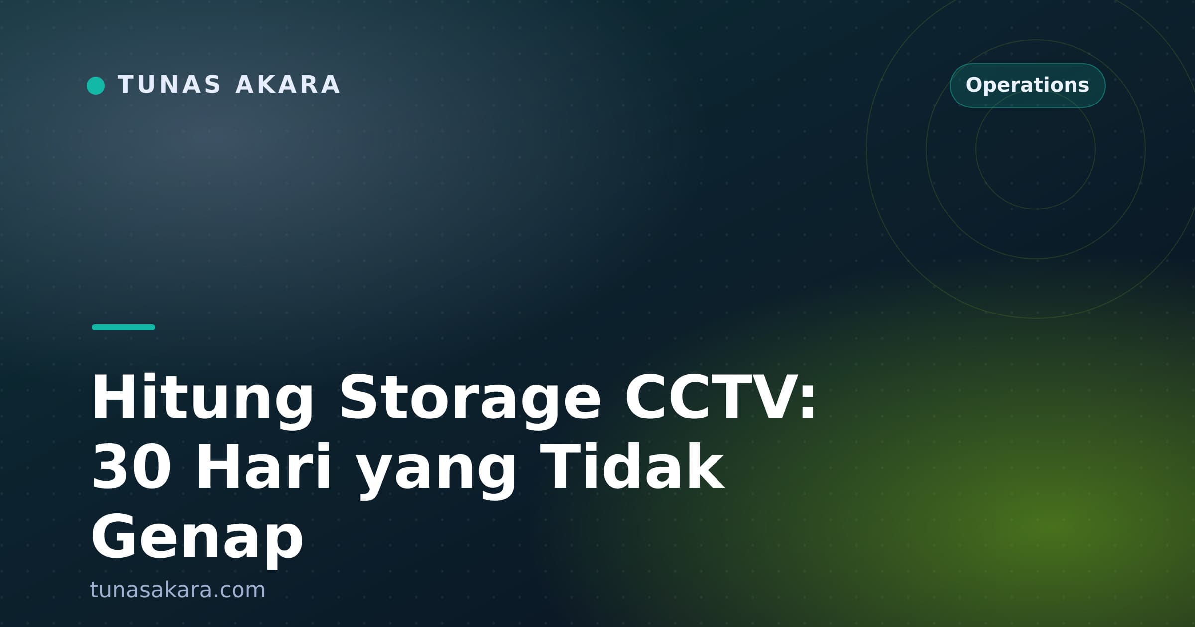 Hitung Storage CCTV: 30 Hari yang Tidak Genap
