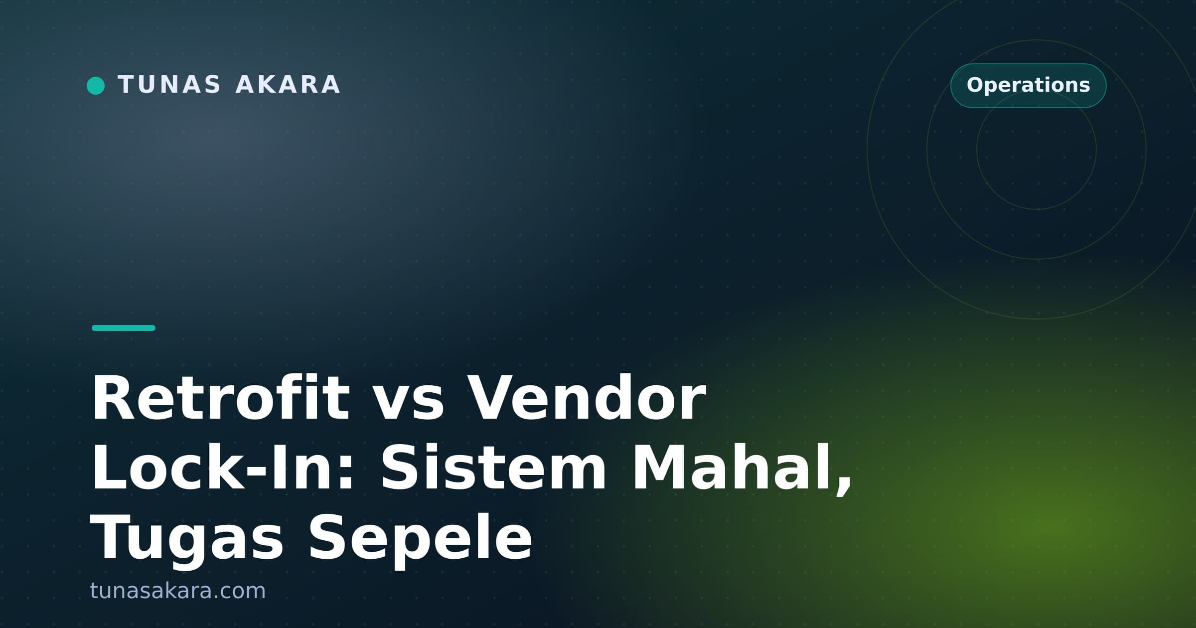 Retrofit vs Vendor Lock-In: Sistem Mahal, Tugas Sepele