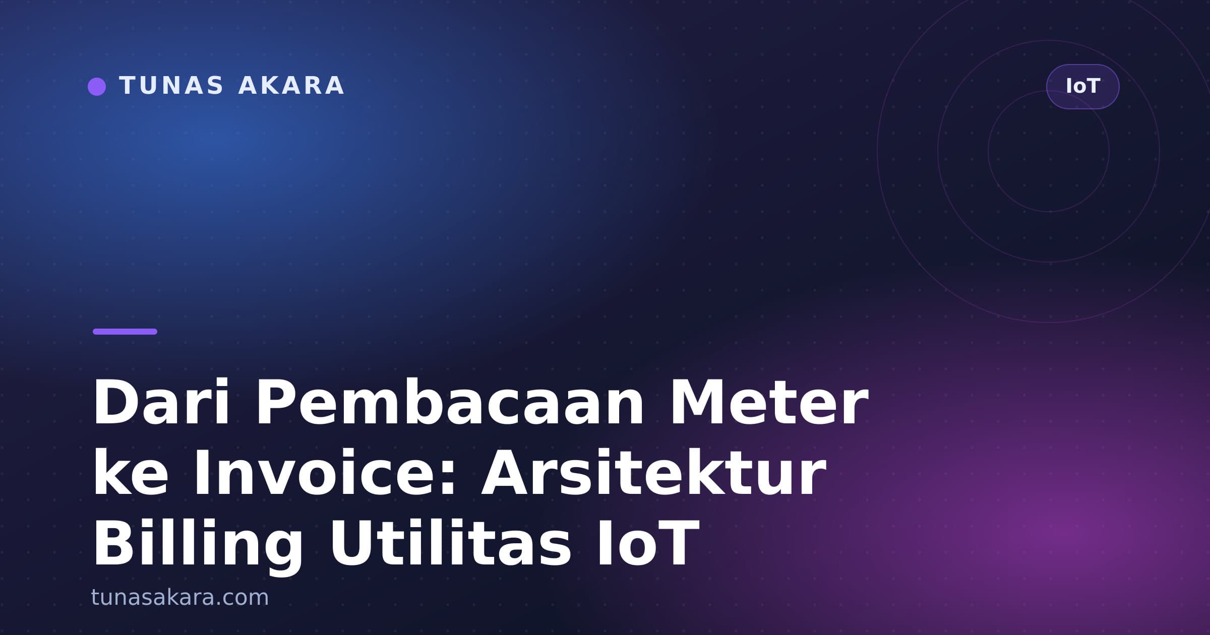 Dari Pembacaan Meter ke Invoice: Arsitektur Billing Utilitas IoT