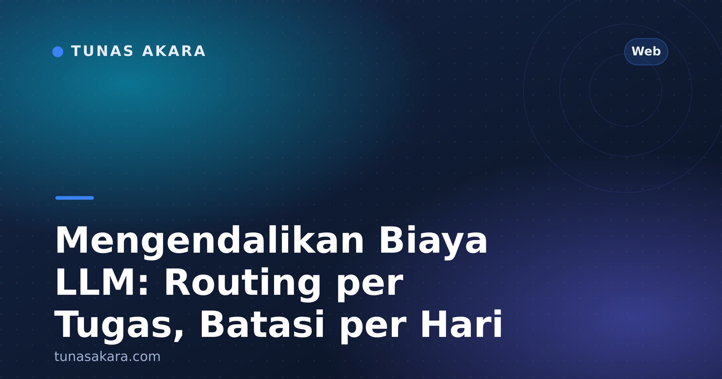 Mengendalikan Biaya LLM: Routing per Tugas, Batasi per Hari