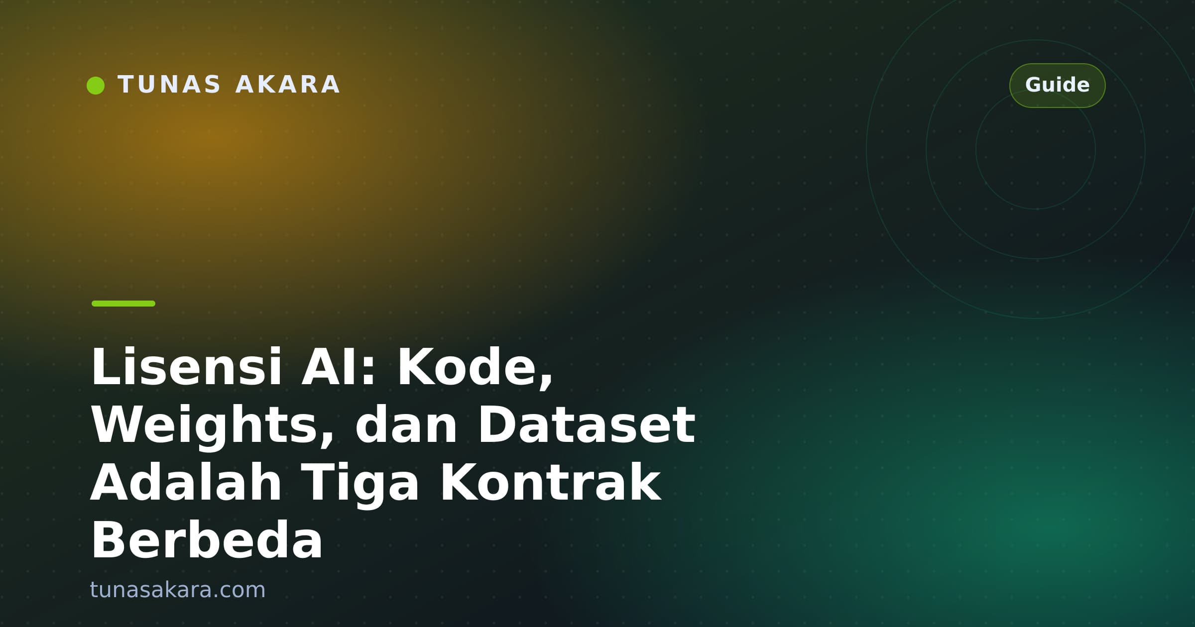 Lisensi AI: Kode, Weights, dan Dataset Adalah Tiga Kontrak Berbeda
