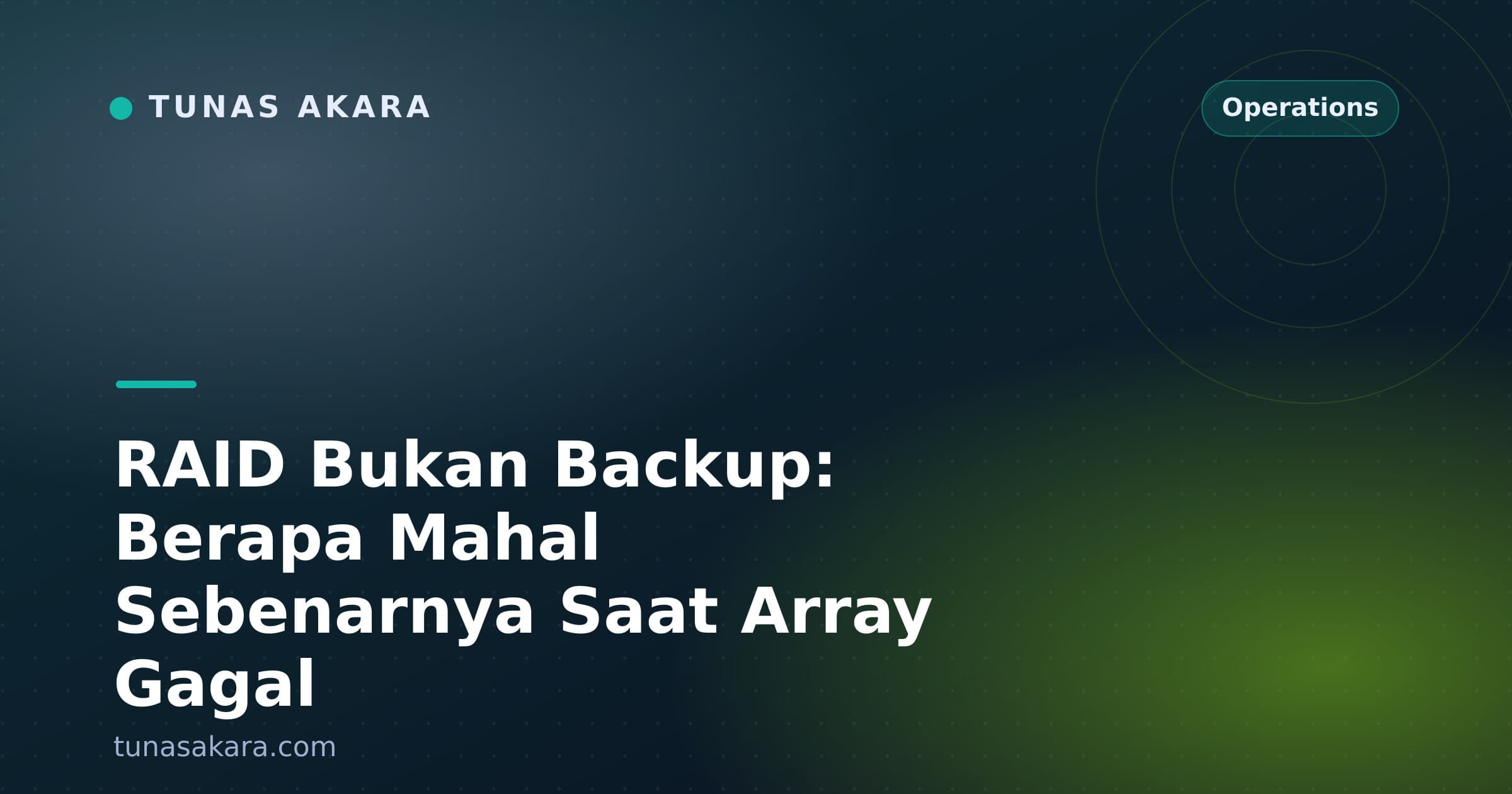 RAID Bukan Backup: Berapa Mahal Sebenarnya Saat Array Gagal